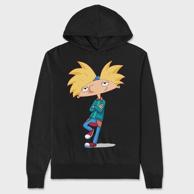 Cartoon Retro Hey Arnold 6, Унисекс Мъжко Суичър