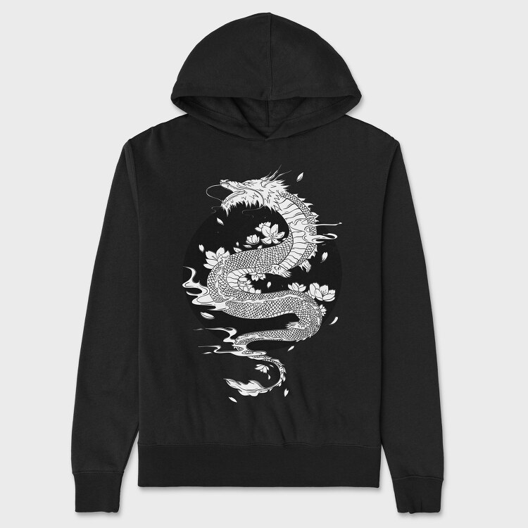 Japanese Tattoo Dragon, Unisex Men's Hoodie