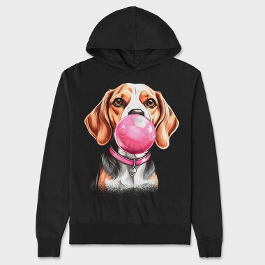 Beagle Bubblegum, Unisex Men's Hoodie